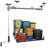 4x4 FT Overhead Garage Storage Rack Lift, 400 lbs Heavy-Duty Ceiling Garage Storage Racks, Adjustable Organization System