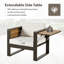 5-Person Aluminum Frame Outdoor Conversation Set with Fold-Out Side Tables-1761554885