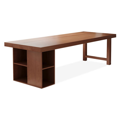 Bureaux rectangulaires en bois massif 78,74 "noyer
