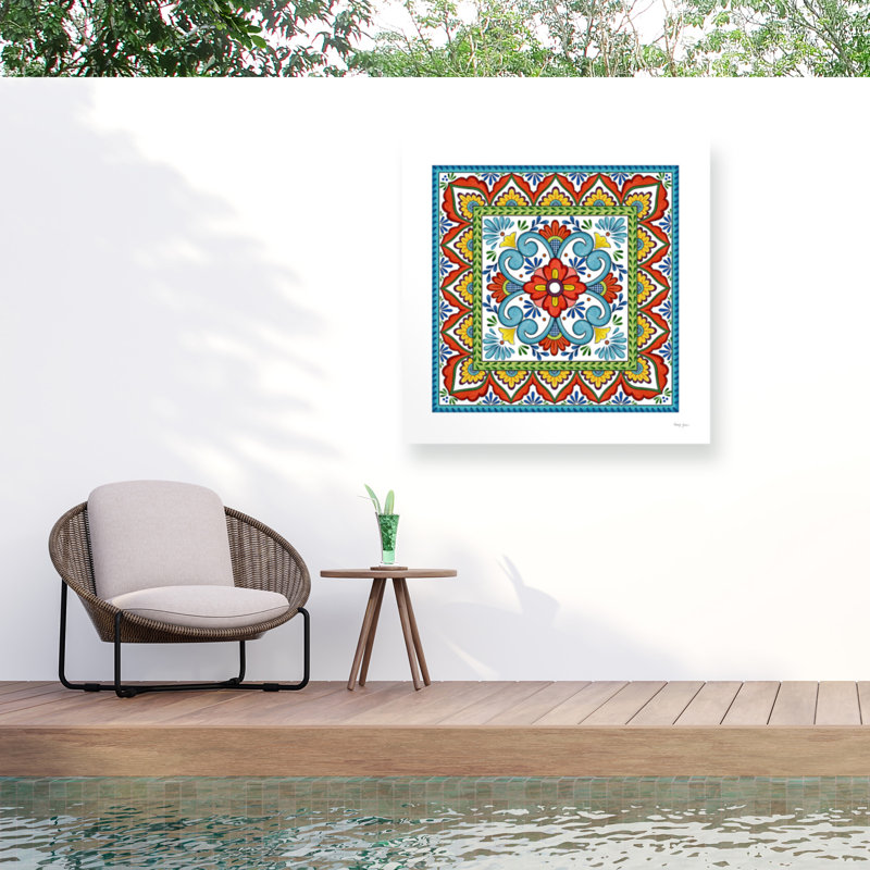 Toile extérieure «Seville II» de Nancy Green, H 14 po x l 14 po x P 1,5 po