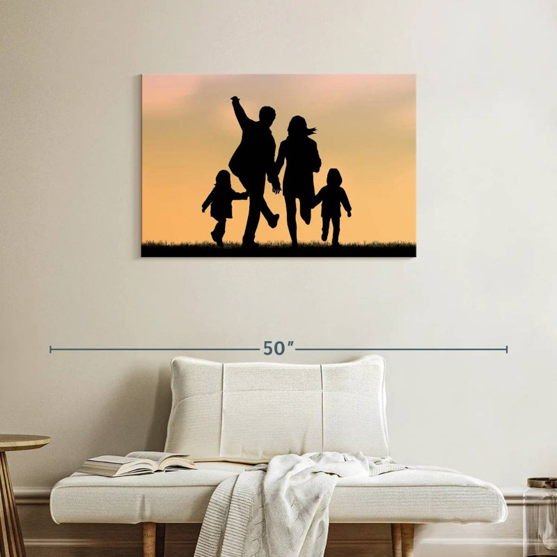 Silhouette de famille Leisha, H 24 po x l 36 po