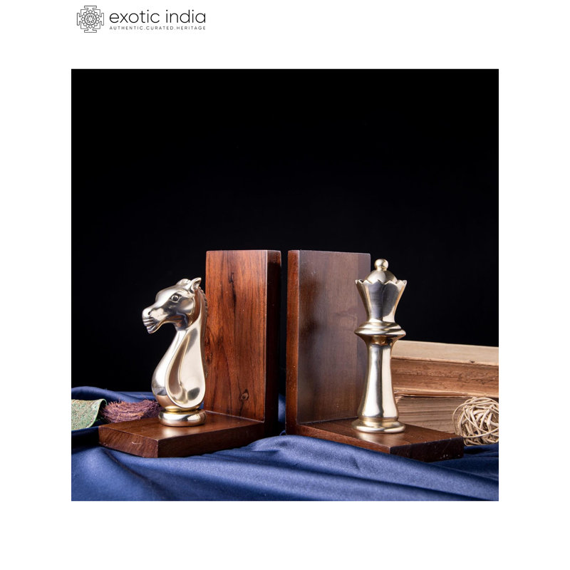 Serre-livres en bois et aluminium