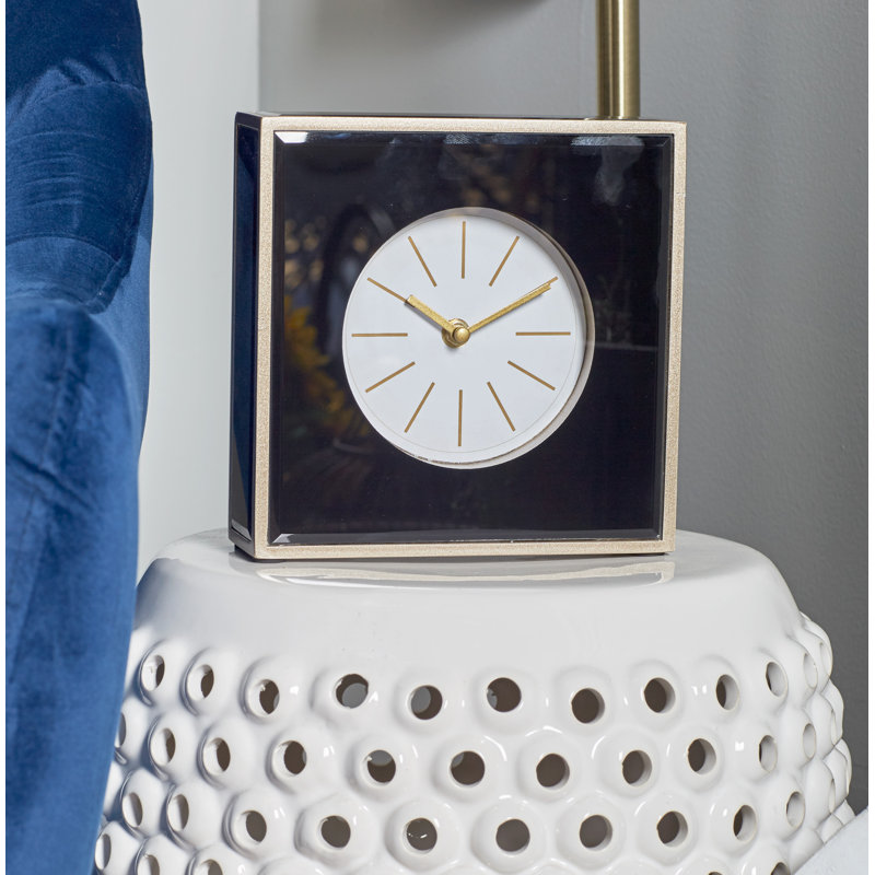 Horloge de table carrée moderne, Noir