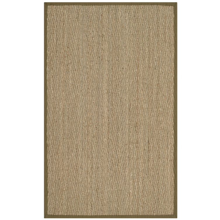 Auckland Bamboo Slat/Seagrass Natural/Olive Area Rug