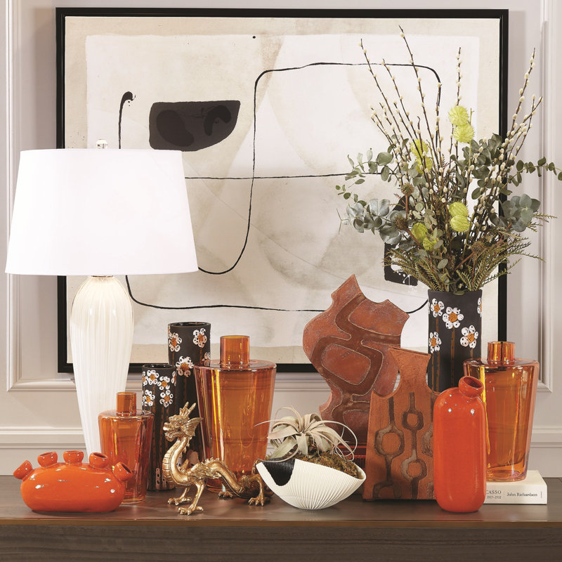 Teardrop Glass Lamp, White