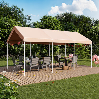 10Ft. W X 20Ft. D Steel Outdoor Canopy Tent Heavy Duty Party Tents For Wedding