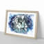 Dalmatian Dog in the Blue in Abstract - Picture Frame Painting Print-55679571-55679572