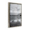 «Grey Misty Seascape», art mural encadré sur toile flottante, design par Janet Tava