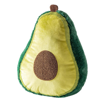 Avocado Shaped Decorative Throw Pillow, Whimsical Fruit Plush Cushion