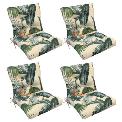 Coussins de siège et de dossier de patio, coussin d'extérieur capitonné et résistant à l'eau de 42 po x 24 po pour chaises berçantes