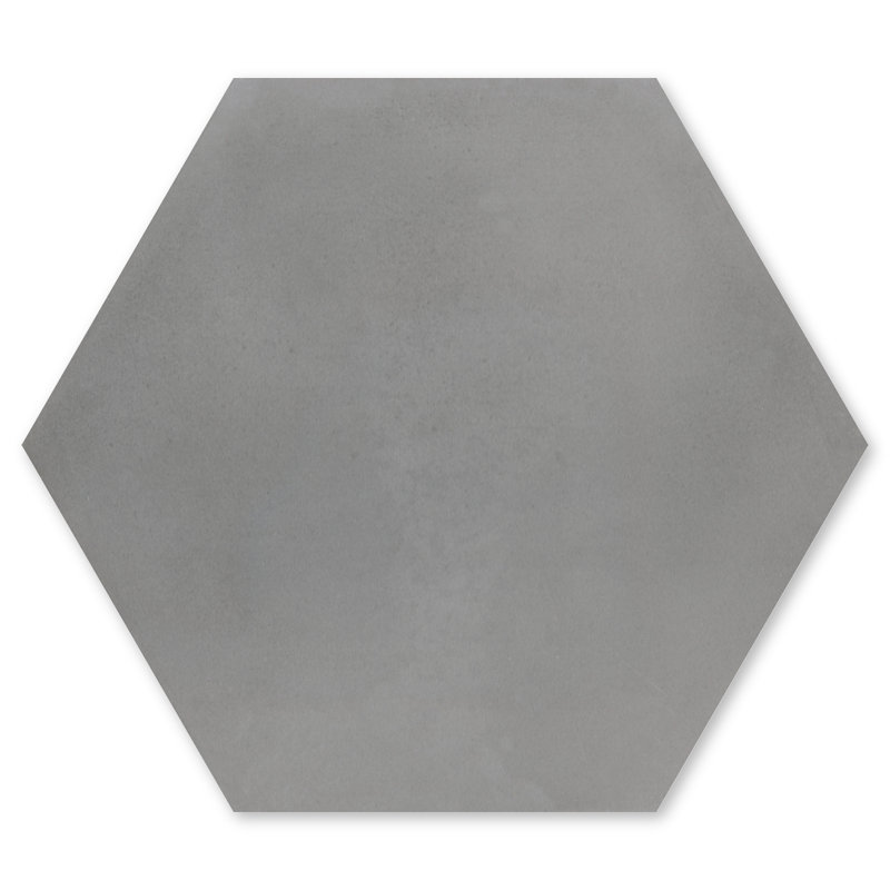 Solid Mixed Gray Hex 8" x 9" Cement Wall & Floor Tile