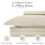 Housse de couette Southshore Basics de Southshore Fine Linens, coloris Bone, en microfibre doublement brossée 90 g/m², fermeture éclair invisible et attaches aux coins, 2 taies d'oreiller, taille Grand lit/très grand lit-1947770596-1947770598