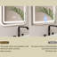 Miroir de salle de bain pour salle de bain avec, 3628 po, à intensité variable, brouillard, fonction mémoire, 3 couleurs de température, miroir mural pour évier, 3628, monté-130830073