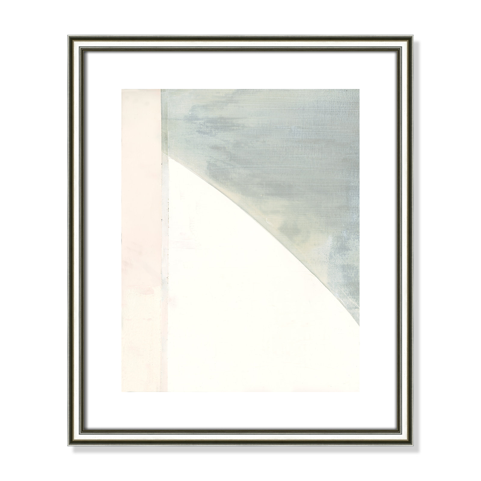 In Neutral I - Painting Print, Silver Framed Paper, 19" H x 16" W x 0.88" D