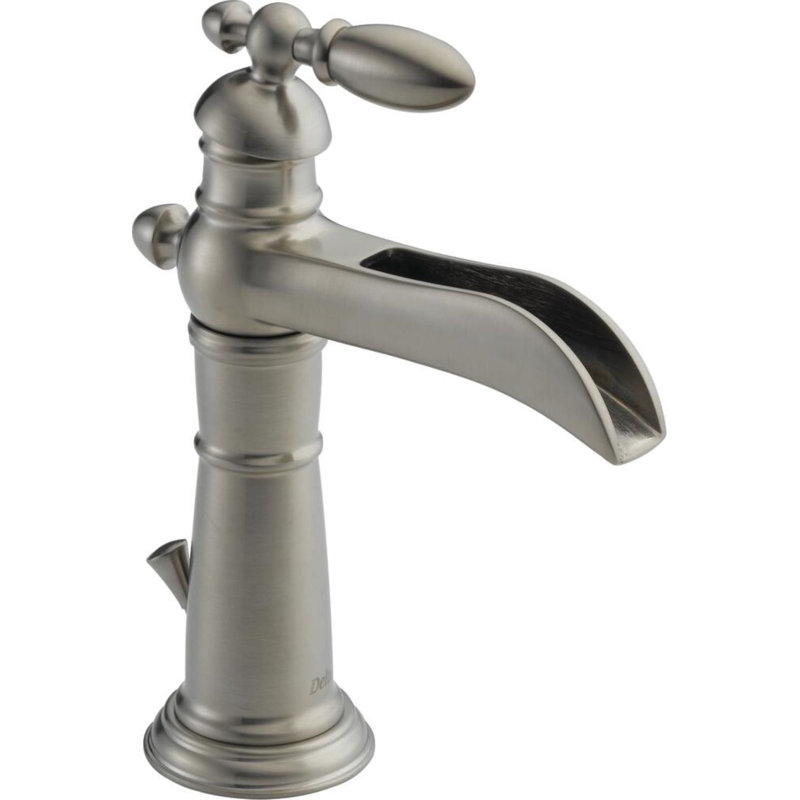 Robinet pour salle de bain à un trou avec drain Victorian, Acier inoxydable Brilliance