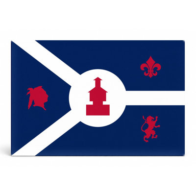 Fort Wayne City Flag — Indiana Municipal Canvas Wall Art