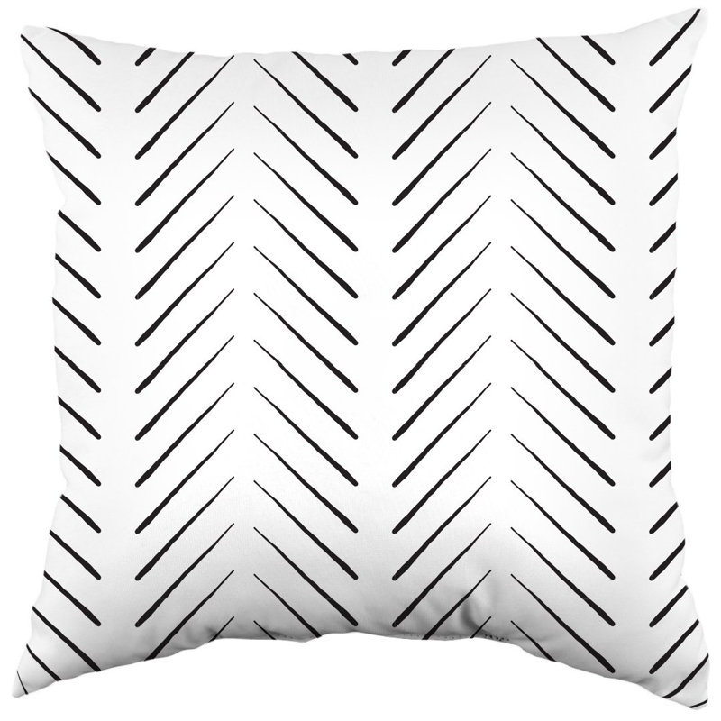 15 Coussin à double face 15 Colonnes Chevron, Blanc
