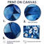Indigo feuilles feuillage collage IV - feuilles, art mural-1370925670-1370925668-1370925667