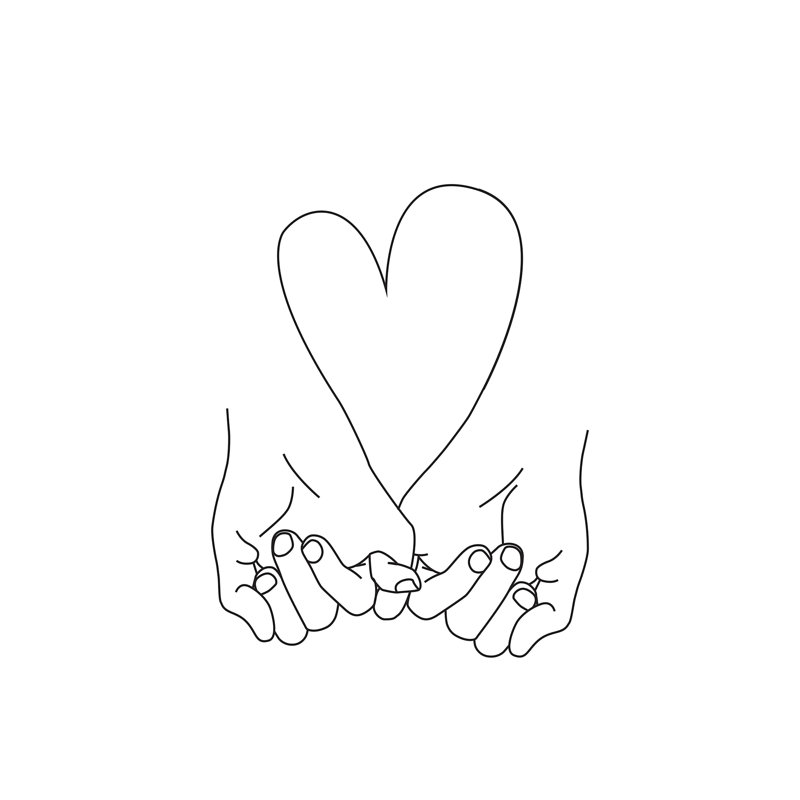 Pinky Promise His + His by Honeymoon Hotel - Wrapped Canvas Print, 101.6 cm H x 66.04 cm W x 3.175 cm D