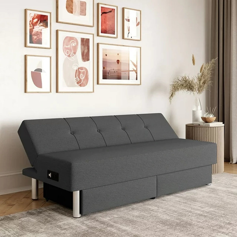 Serta Worthington 69.3" Convertible Storage Sofa, Metal Leg, Easy Assembly
