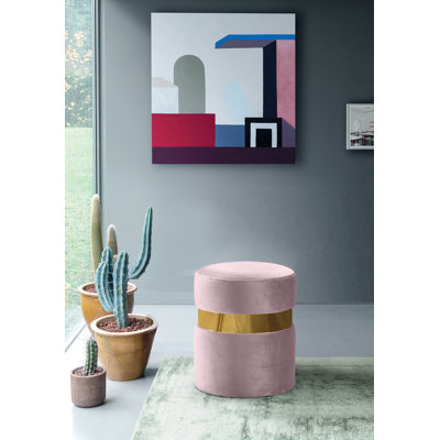 Fresno Velvet Ottoman