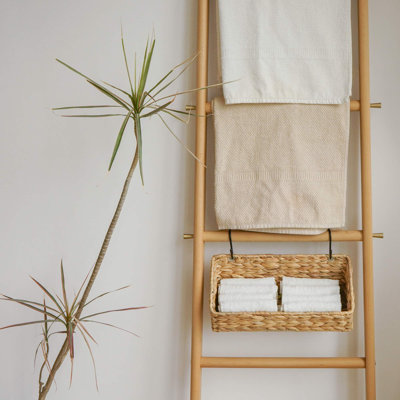 Woven Wall Baskets For Storage, Water Hyacinth Baskets For Shelf, Wall Storage For Kitchen And Bathroom, Hanging Baskets For Organizing, 2 Pack