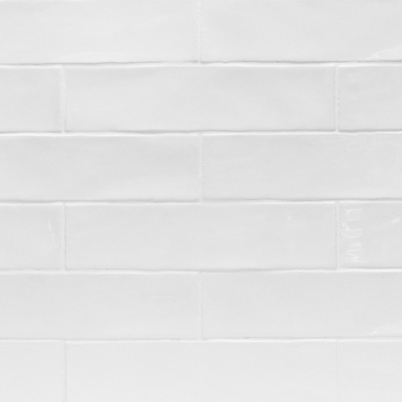 Lancaster Polished Ceramic Wall Tile, White
