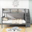 Lit superposé simple au-dessus de double avec 3 tablettes Rasime-104447223