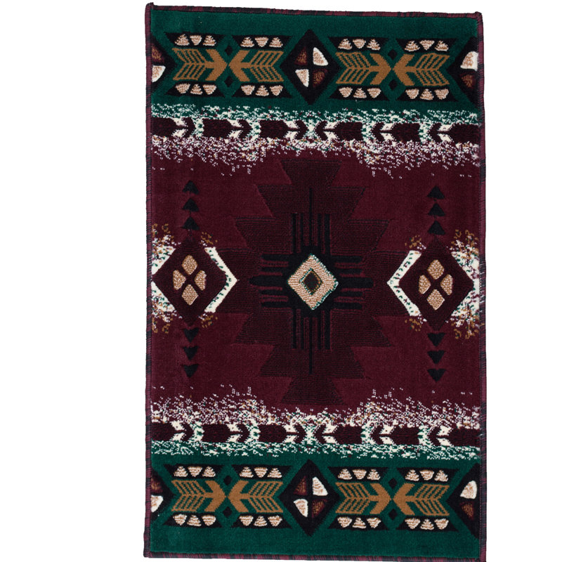 Allport Geometric Indoor Doormat, Burgundy