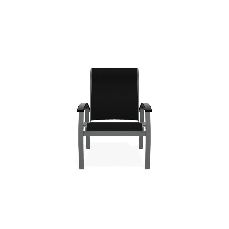 Chaise de patio Askar, Noir 5D Sunbrella®, Noir, Graphite texturé