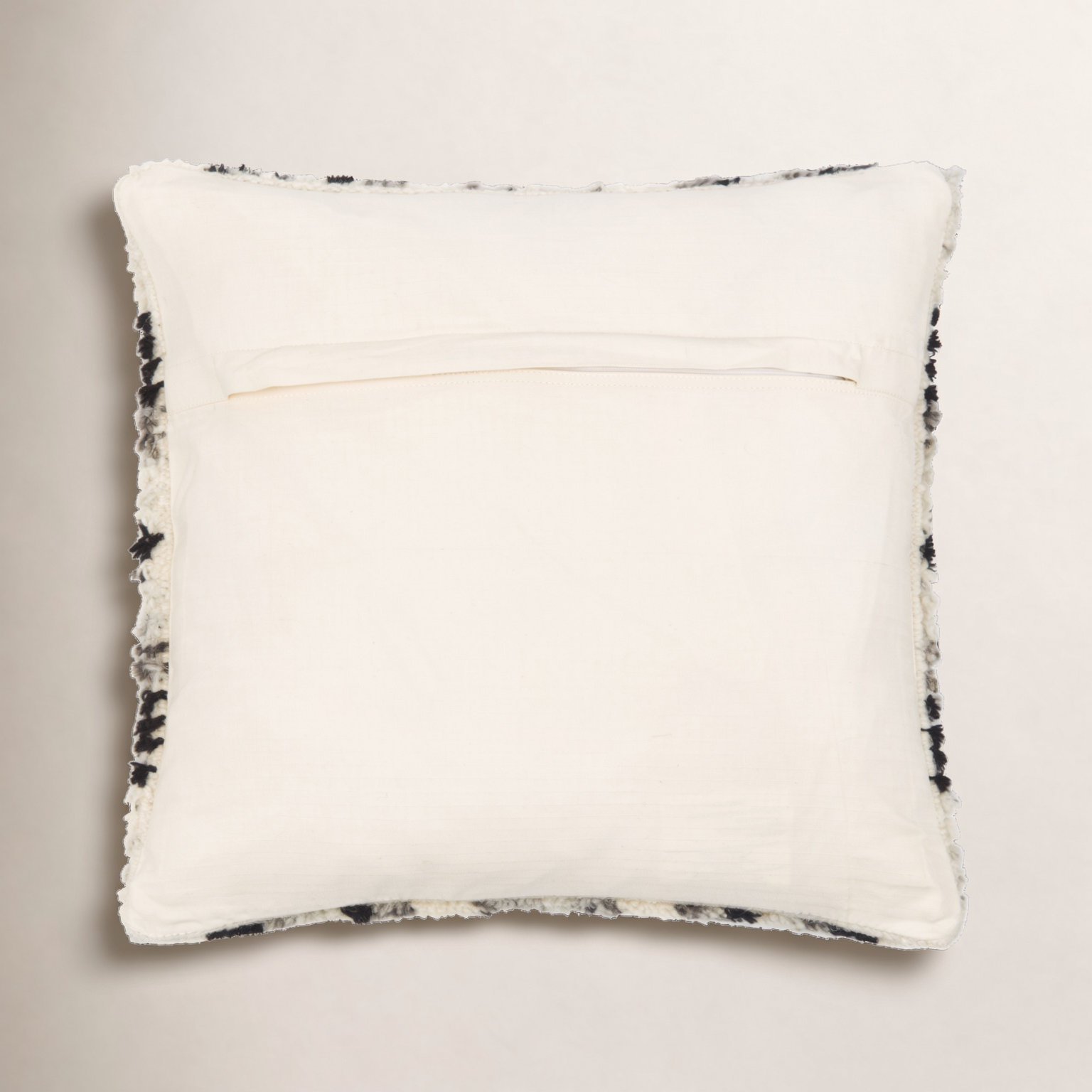 Cyan Geometric Wool Throw Pillow, 20" x 20", Down