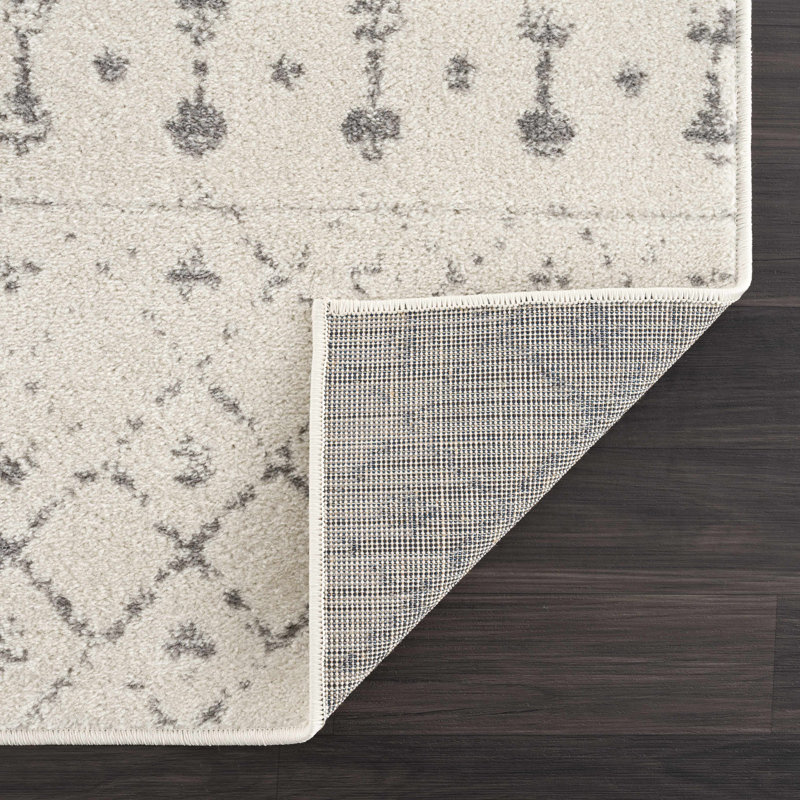 Tapis gris Aleiyah, Tapis de couloir 2 pi 7 po x 7 pi 3 po