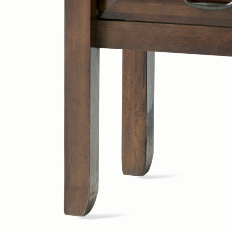 Bockman 30.5'' Solid Wood Top Console Table, Brown Mahogany