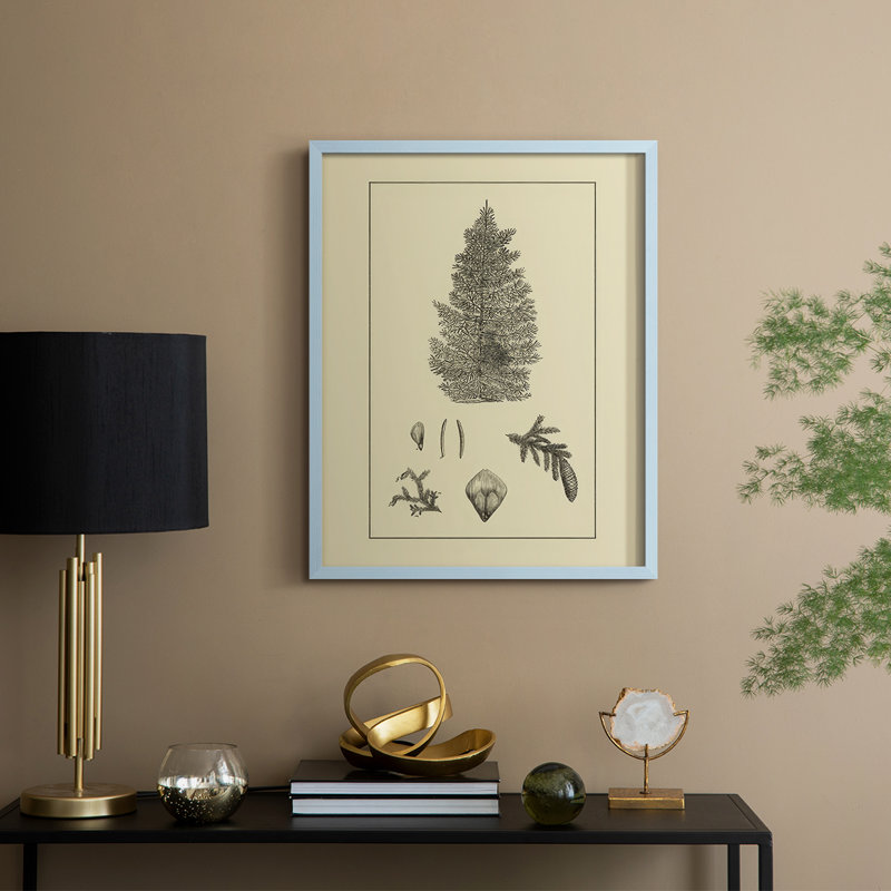 Arbor Study I, reproduction encadrée - bois massif, Bleu, H 21 po x l 17 po