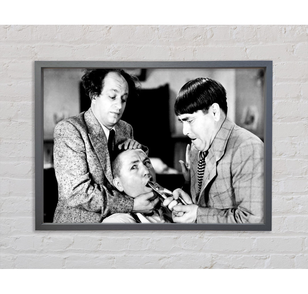 The Three Stooges Tooth Pull - Einzelner Bilderrahmen Kunstdrucke auf Leinwand