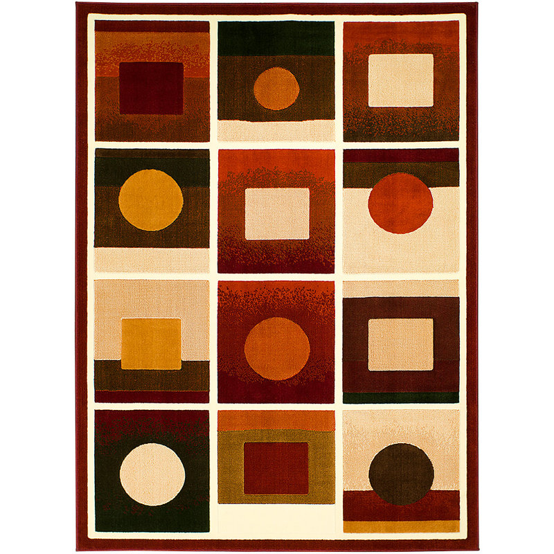 Geometric Indoor Rug, 3'9" x 5'1"