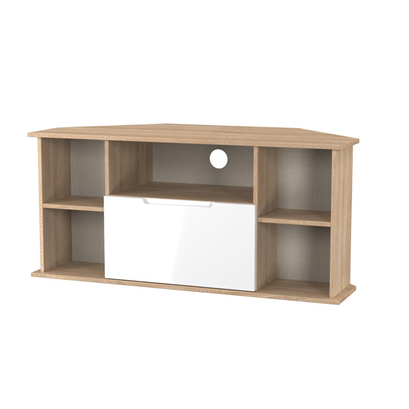 Sutley Corner TV Unit, White Oak