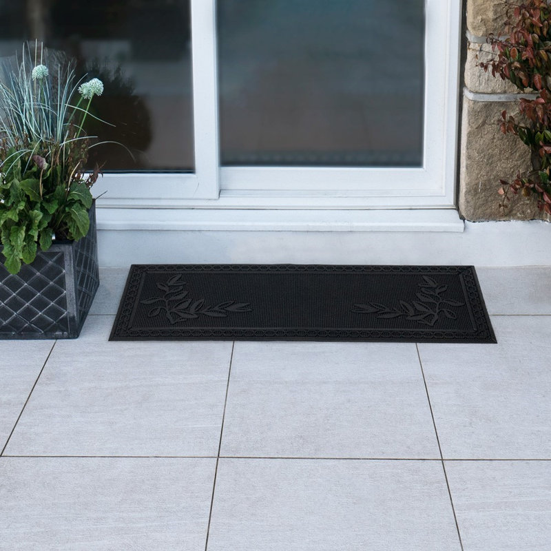 Non-Slip Floral Outdoor Doormat