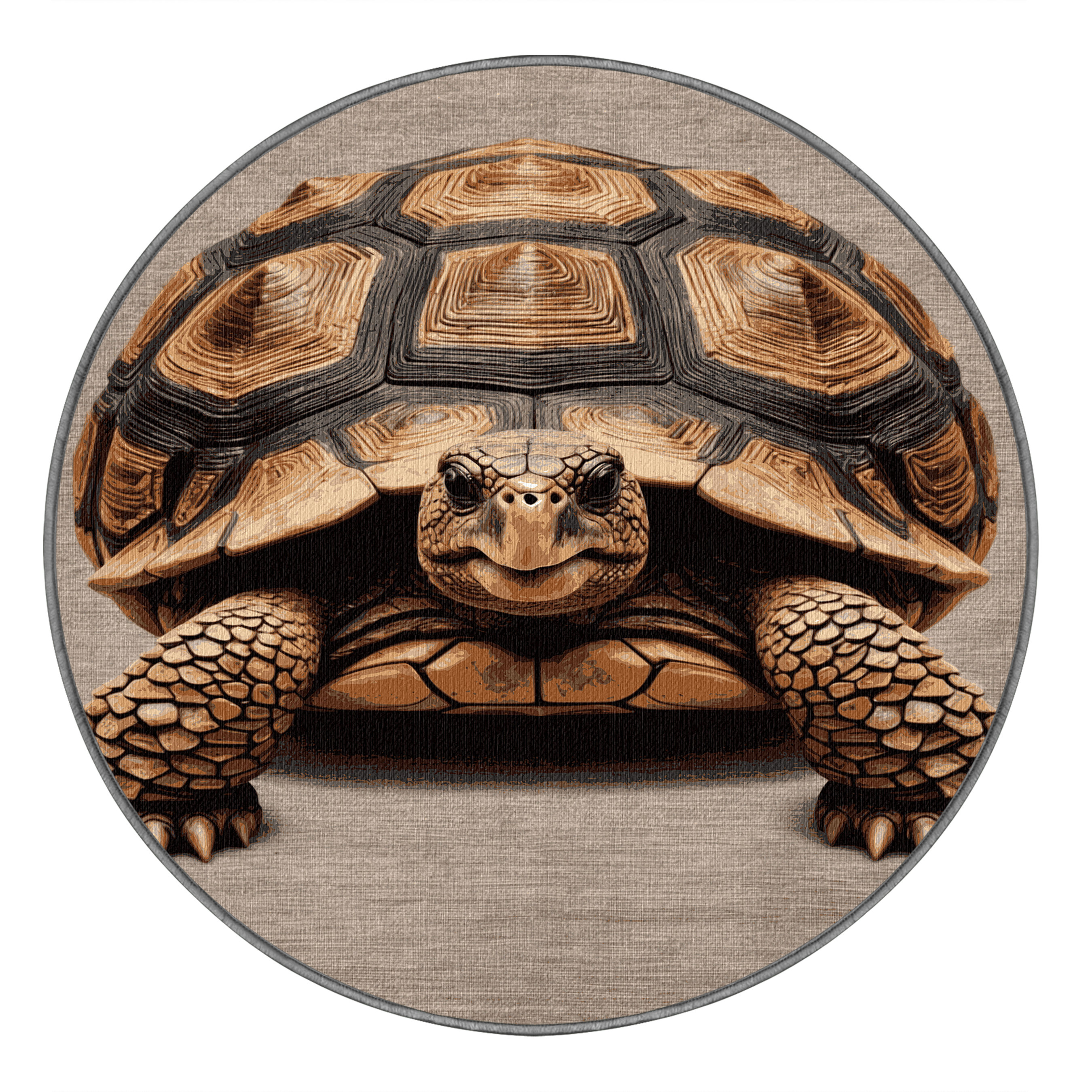 Latitude Run® Washable African Spurred Tortoise Wildlife Area Rug | Wayfair