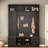 3-in-1 Hall Tree With 6 Hooks, Bench, Left Cabinet With Adjustable Shelves And Open Compartments-1104307867
