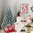 4FT Flocked Christmas Tree With Pine Needles & Eucalyptus Leaves