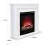 Flare 1220cm W White Electric Fireplace