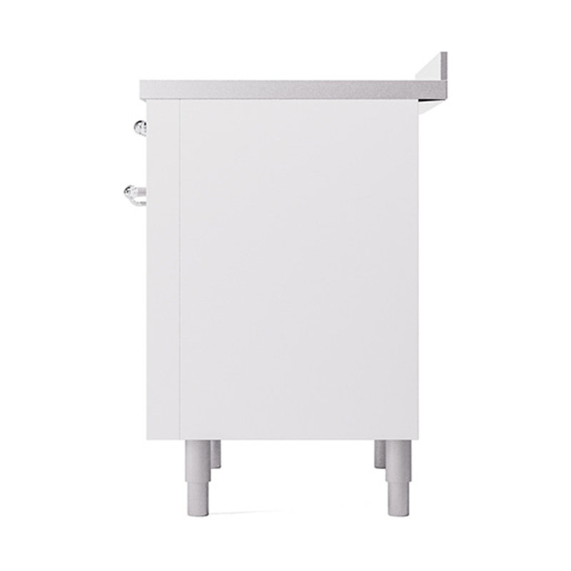 ILVE Nostalgie II Noblesse 36 in Induction Range, White/Chrome
