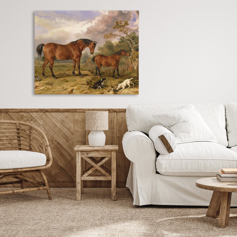 Toile classique de portrait de chevaux, design par Tina LeCour, H 24 po x l 30 po