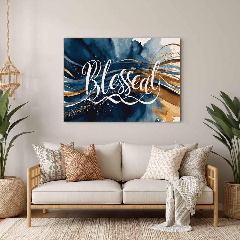 «Thanksgiving Blessed Script Designs», art mural en métal gris