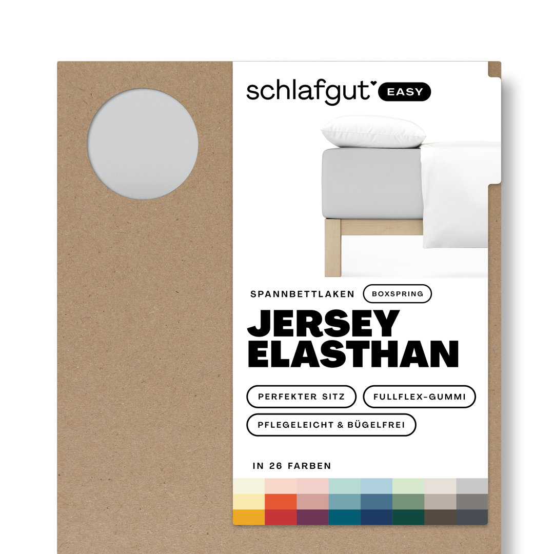 Jersey-Elasthan Spannbettlaken EASY für Boxspring 100% Baumwolle