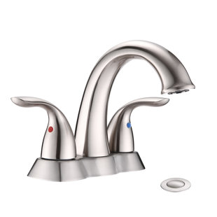 Centerset 2-handle Bathroom Faucet with Drain Assembly