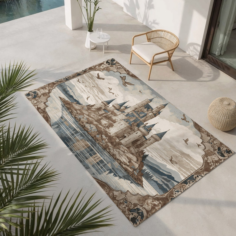 Tapis intérieur et extérieur Enchanted Walls, Rectangulaire 2 pi x 3 pi