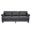 83 po, American Classic, trois places,, clous argentés, sièges en éponge confortables, rangement dissimulé, siège rembourré de 83 po de style classique avec-1990239189