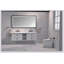 Miroir de salle de bain à DEL avec cadre en aluminium, fixation murale, antibuée, mémoire, 3 couleurs, gradation continue-1092460576
